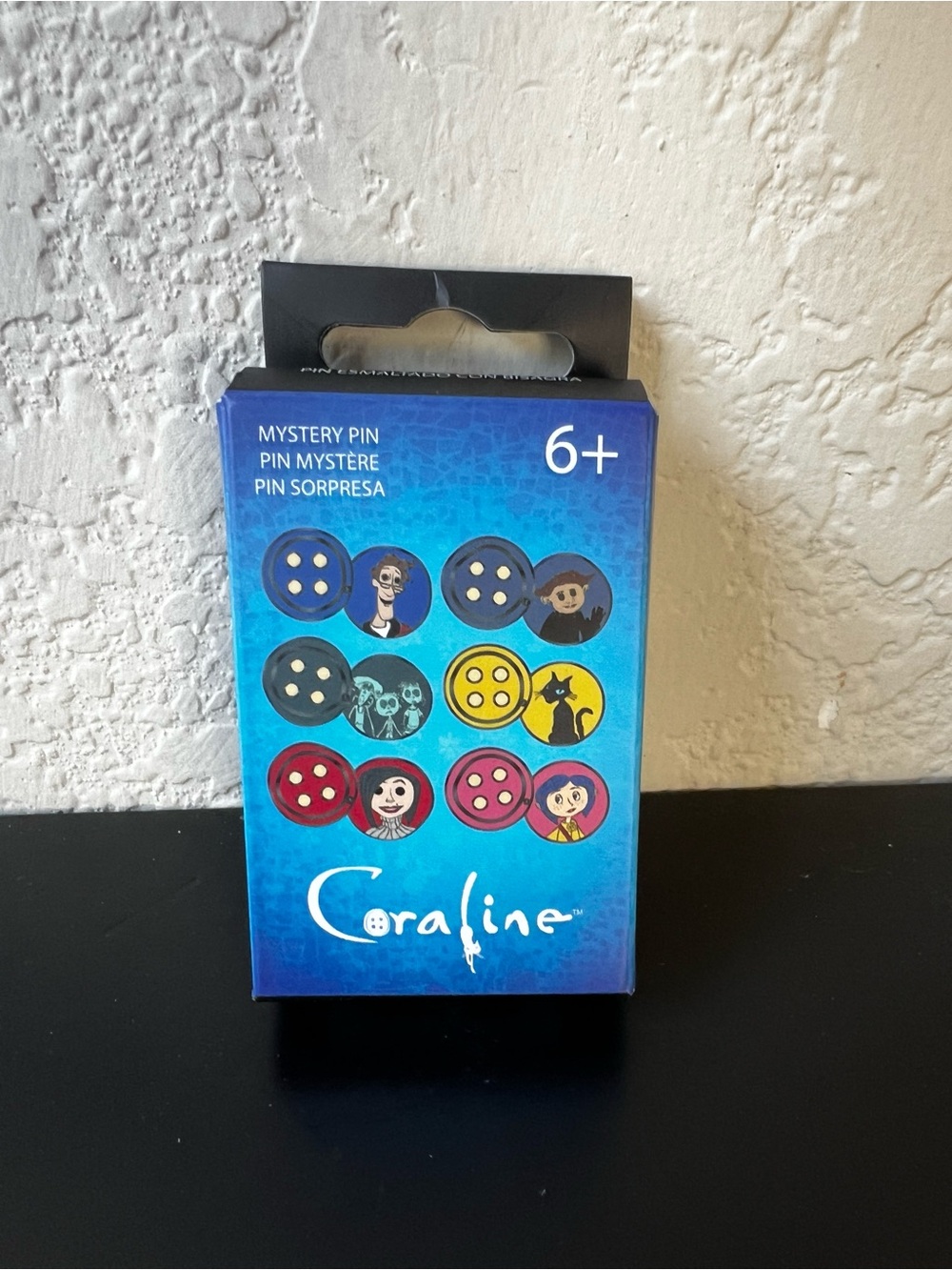 Loungefly Coraline Button Stained Glass Hinged Blind Box Enamel Pin - Unopened